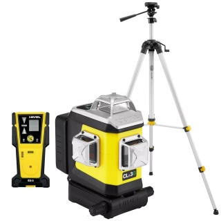 Nivel System CLx3G + statyw SJJ-M1 EX + czujnik CLS-5 - laser krzyżowy zielony 3 × 360° 3D Bluetooth